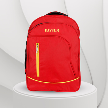 Kavsun Smart And Trendy Unisex School Bag  Red (KVBAG-0S11)