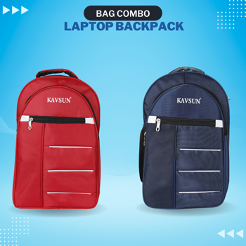 Kavsun Combo of Smart And Trendy Unisex School Bag Red And Blue (KVBAG-CS14S15)