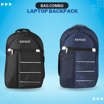 Kavsun Combo of Smart And Trendy Unisex School Bag Black And Blue (KVBAG-CS15S16)