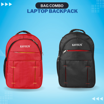 Kavsun Combo of Smart And Trendy Unisex School Bag Red And Black (KVBAG-CS17S19)