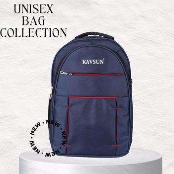 Kavsun Trendy Unisex Backpack Laptop Bag A Line Blue - (KVBAG-S18)