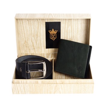 Kavsun Combo Of Men Genuine Leather Belt And Wallet (KVBT_W115)