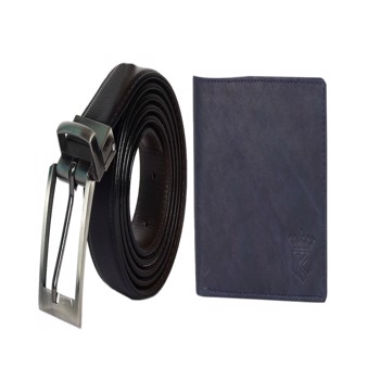 Kavsun  Combo Of Men Reversible Belt And Leather Wallet  (KVRBT_W116)