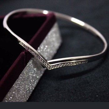 Anti-Tarnish silver color plated women Cuff/Kada (MES-K03)