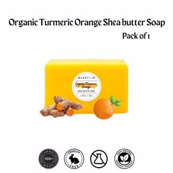 Orange Turmeric Shea Butter Soap (Pack of 1)  (OTSBS1)