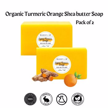 Orange Turmeric Shea Butter Soap (Pack of 2)  (OTSBS2)