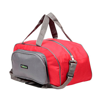 Bleu Big Duffle Bag-Red & Grey-Db-302 M Backpacks Bag-Unisex