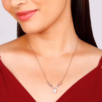 Giva Rose Gold Deer Heart Necklace