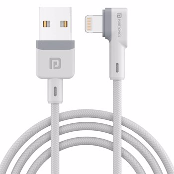 Portronics(POR 1401)Konnect L Unbreakable Nylon Braided 3A USB A to 8Pin Fast Charging Cable with 48