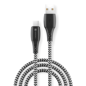 Portronics:Konnect A - 1M Type C Cable with PVC Heads, Zebra,(POR 1413)  (POR 1413)