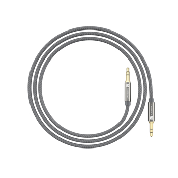 Portronics(POR 1624)Konnect Aux 7 3.5mm Male to Male Aux Cable with 2 Meter Cable Length, 24K Gold-P