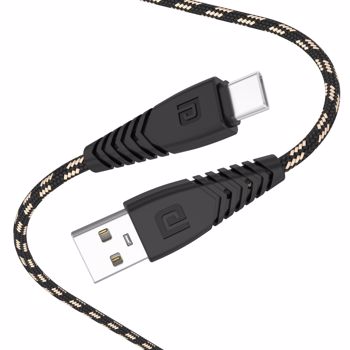 Portronics(POR 1671)Konnect Spydr Type C Cable with 3.0A Output, Fast Data Sync, 2M Length, Nylon Br