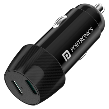 Portronics(POR 1749)Car Power 14 Car Charger with Dual PD Output, Fast Charging, 40W Max Output, Com