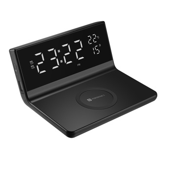 Portronics(POR 1781)Freedom 4S - Desktop Wireless Charger with Digital Alarm Clock(POR 1781)