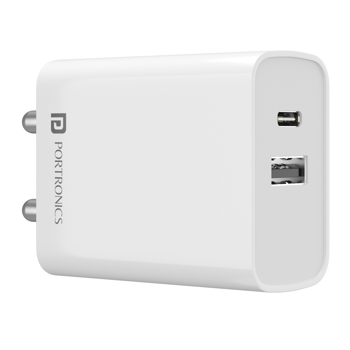 Portronics(POR 1832)Adapto 70 33W Fast Wall Charging Adapter, Supports PPS Charging Via Type C Power