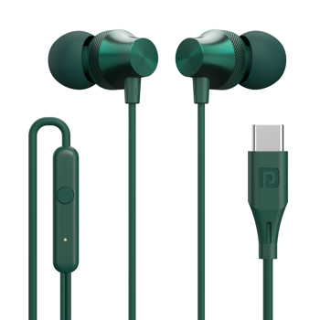 Portronics(POR 2287)Conch Beat C in Ear Wired Earphones with Mic, Type C Audio Jack, 10mm Driver, 1.