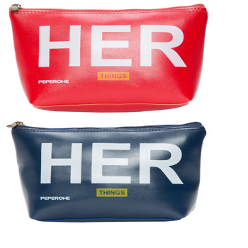 Peperone Ella Red & Blue Cosmetic Pouch