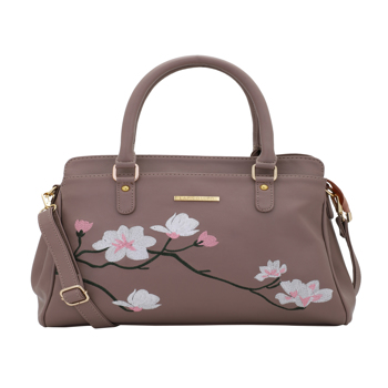 Lapis O Lupo Flower Embroidery Women Handbag Peach