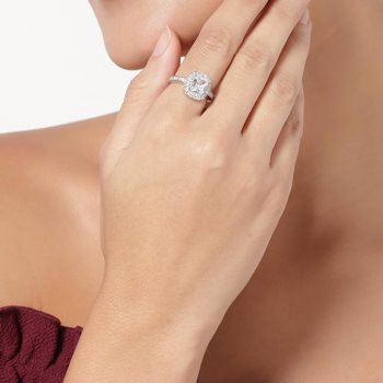 Giva Silver Classic Solitaire Ring