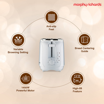 Morphy Richards AT 402 1450 Watts 4 Slice Pop Up Toaster