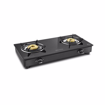 Kutchina Fabio 2B ECO Tempered Glass Top 2 Burner Manual Gas Stove