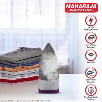 Maharaja Whiteline Acqua Superio 1600 Watt Steam Iron with Over Heat Safety Protection