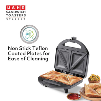 Usha ST4272G 750 Watt 2 Slice with Shockproof and Heat Resistant Sandwich Maker