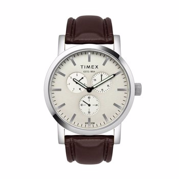 Timex Brown Multifunction Mens Watch Leather Strap TWEG16606