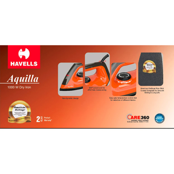 Havells Aquilla Amber 1000 Watt Dry Iron