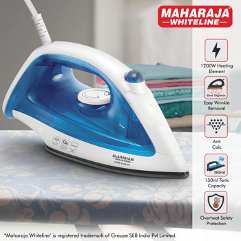 Maharaja Whiteline Acqua Bliss 1200 Watt Steam Iron