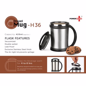 Power Plus H36 Vacuumized Travel Mug Keep Warm