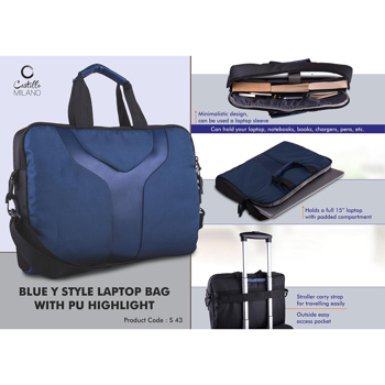 Castillo Milano Y Style Laptop Bag With Pu Highlight