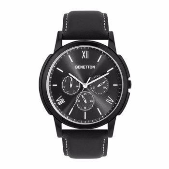 UCB Men Black Leather Watch UWUCG0803