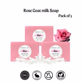 Rose Goatmilk Soap (Pack of 3)