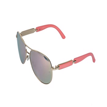 Shadex Round Trendy Metal Sunglasses For Women.Pink