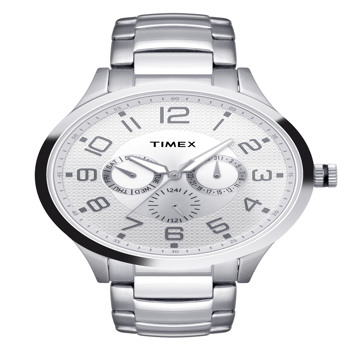 Timex Metallic Silver Mens Multifunction Watch Tw000T306