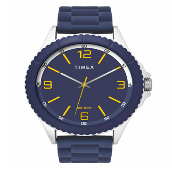 Timex Tw00Zr548 Blue Pu Strap Fashion Analog Watch