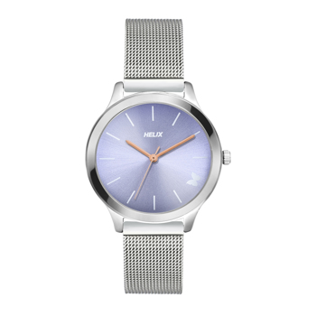 Helix Women TW055HL02 Silver tone Stainless Steel Mesh Bracelet Watch