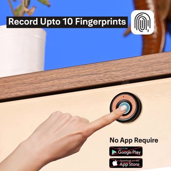 Yale Premium Fingerprint Biometric Wardrobe Lock Brown