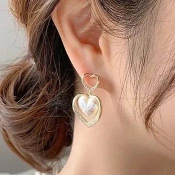 Heart Pearls Earrings (YS012)
