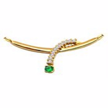 Diamond & Emerald Necklace Pendant