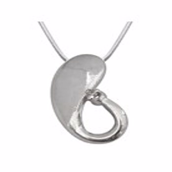 Dazzling Beauty - Diamond & Silver Pendant with Silver Finished Chain