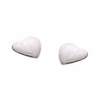 Small Heart Earrings in Sterling Silver Plate