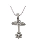 Lovable - Diamond & Silver Pendant with Silver Finished Chain